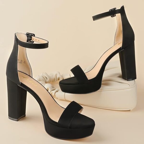 Limited Time Deal 29% OFF Heels 4 Inches Chunky heels Sandal - Image 2