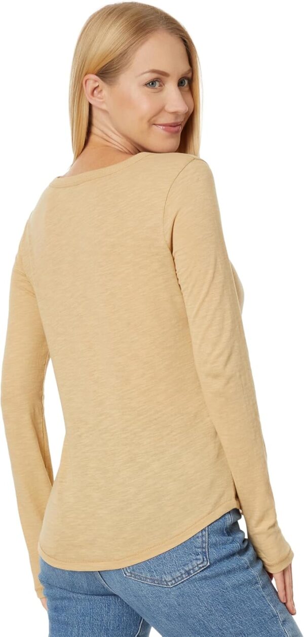 Limited Time Deal 8% OFF Whisper Cotton Rib-Crewneck Long-Sleeve Tee - Image 2