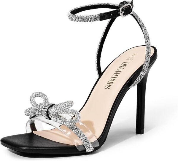 Limited Time Deal 30% OFF Women's Double Bowknots Crystal Sandals - Image 2