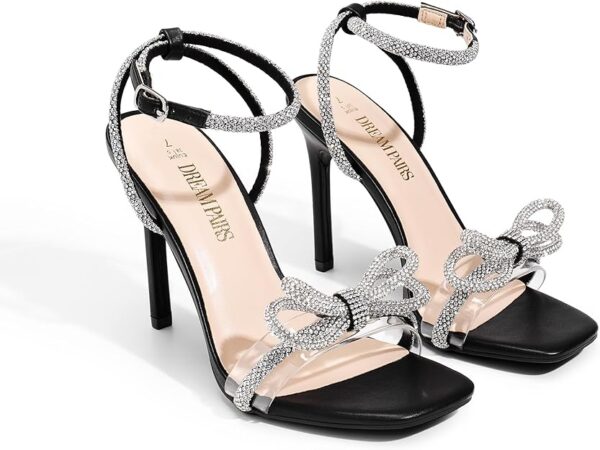 Limited Time Deal 30% OFF Women's Double Bowknots Crystal Sandals