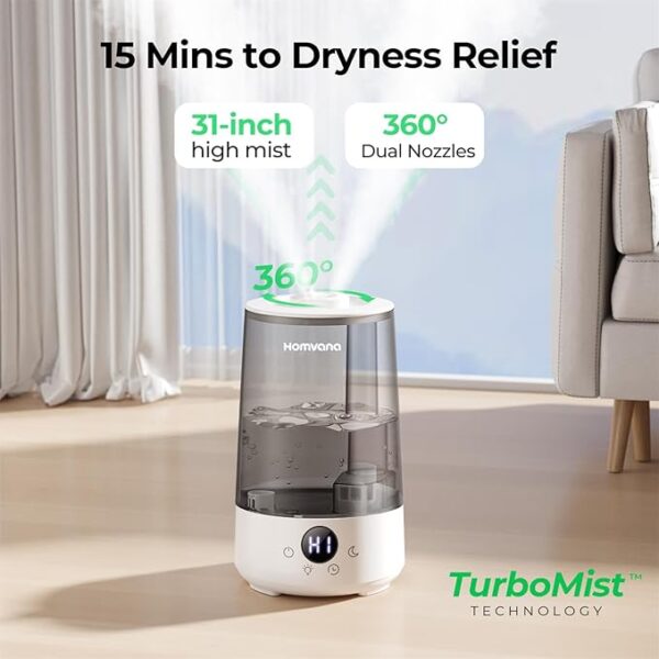 Limited Time Deal 40% OFF Homvana Humidifiers for Bedroom Home - Image 3