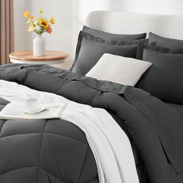 Limited Time Deal 38% OFF CozyLux King Bed in a Bag 7-Pieces Comforter Sets - Image 3