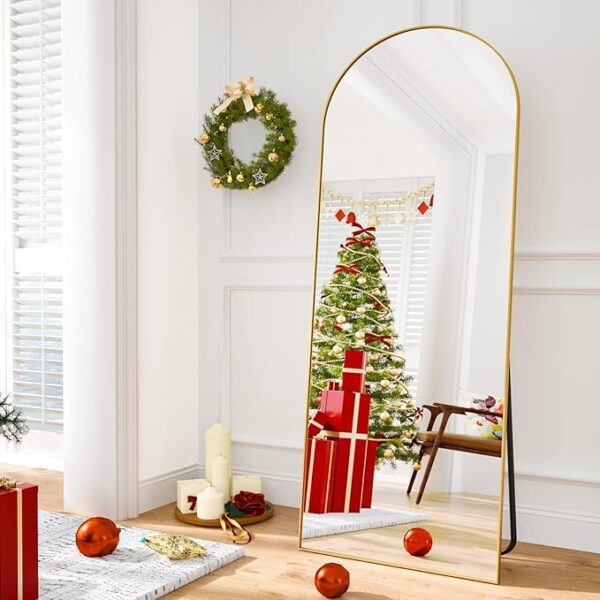 Limited Time Deal 16% OFF Arched Full Length Mirror Free Standing Leaning Mirror