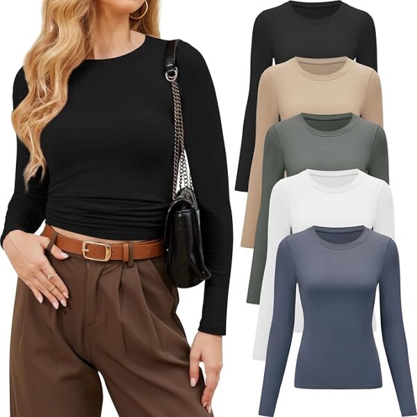 Limited Time Deal 26% OFF Pack Womens Long Sleeve Shirts