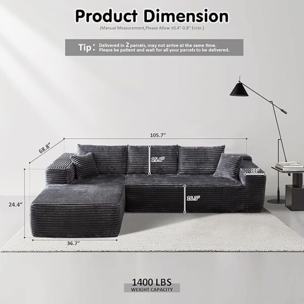 Limited Time Deal 15% OFF Modern Modular Sofa with  Seat,   Living Room Bedroom - Image 3