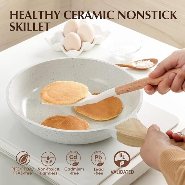 Limited Time Deal 20% OFF SENSARTE Nonstick Ceramic Frying Pan Skillet - Image 3