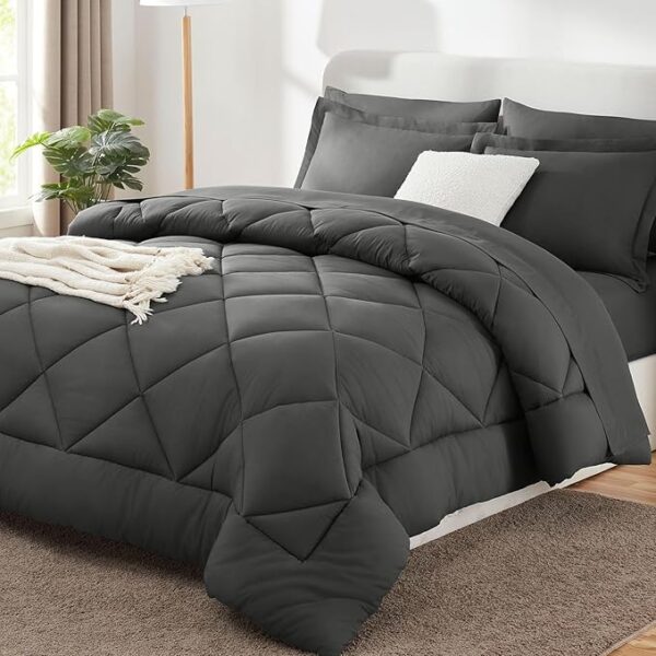 Limited Time Deal 38% OFF CozyLux King Bed in a Bag 7-Pieces Comforter Sets