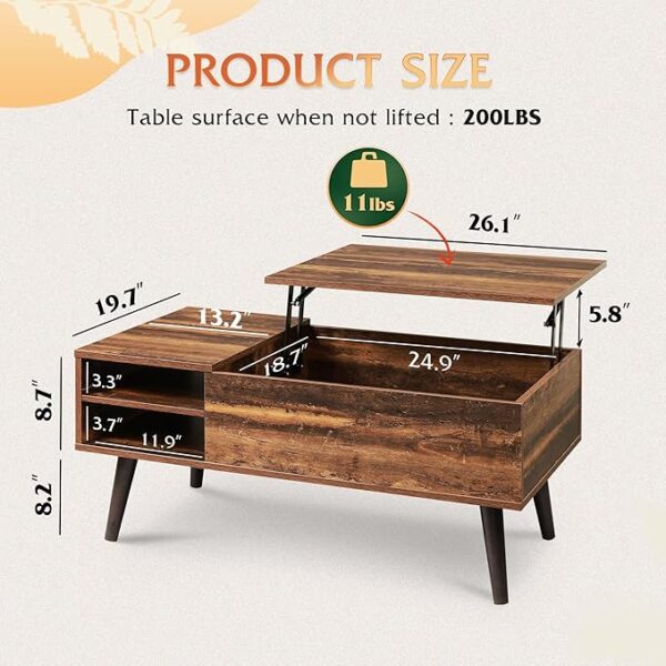 Limited Time Deal 34% OFF Top Coffee Table - Image 3