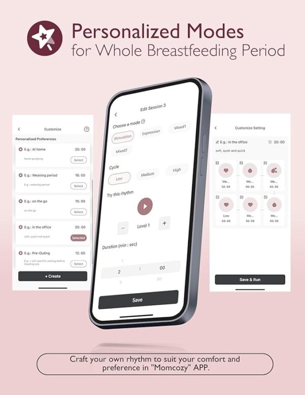 Limited Time Deal 33% OFF Momcozy Breast Pump Hands Free Upgraded Mobile - Image 3