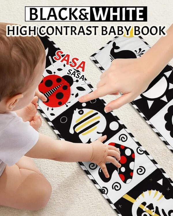 Limited Time Deal 21% OFF High Contrast Baby Book with Teether - Image 2