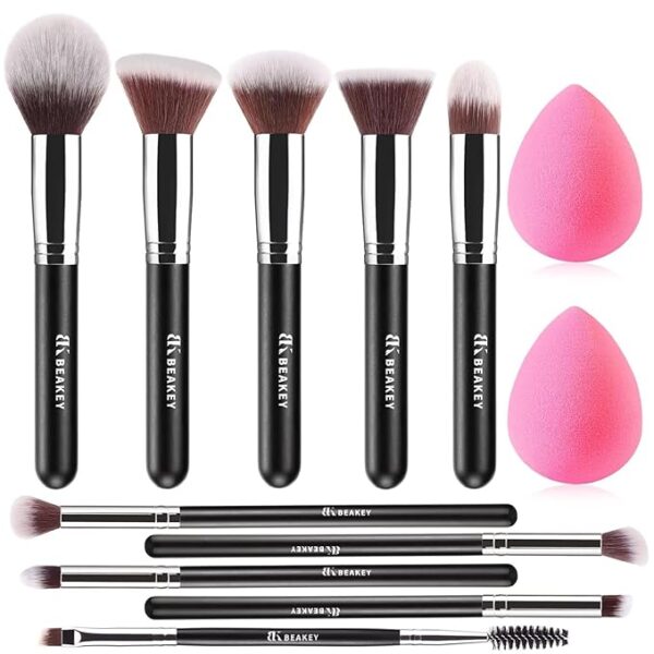 Limited Time Deal 42% OFF BEAKEY Professional Makeup Brushes Set 12-Piece Brush