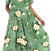 Limited Time Deal 26% OFF women Dress with Pockets Short Sleeve  Maxi Summer