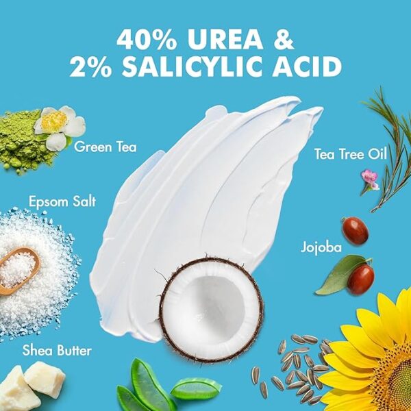 Limited Time Deal 32% OFF Urea Cream 40% plus Salicylic Acid 2%, Foot Cream - Image 2